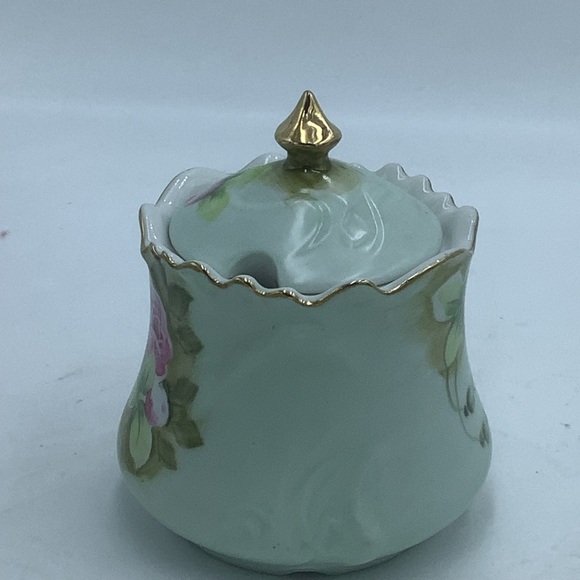Vintage Green Floral Lidded Jam/Jelly Jar - Picture 5 of 9